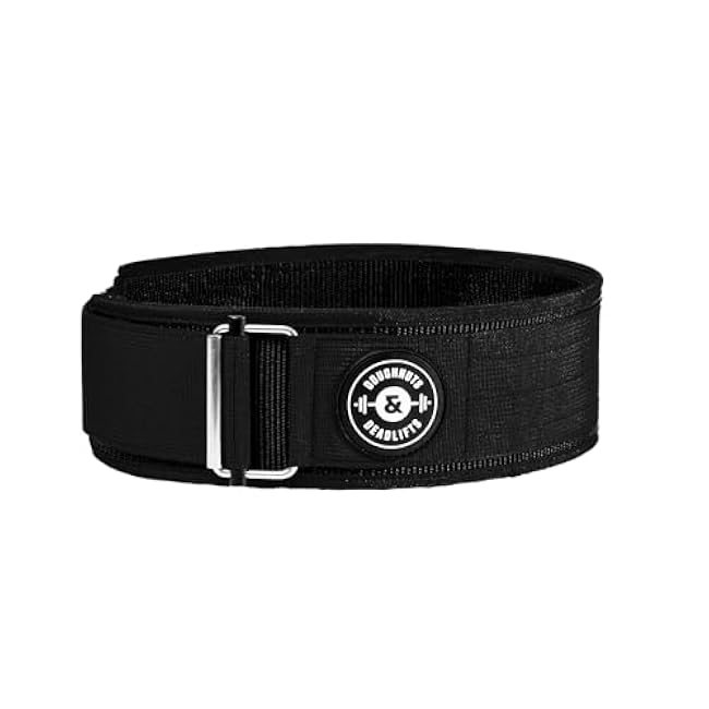 Quick Locking Weight Lifting Belt for Squats, Deadlifts, Bodybuilding, and Powerlifting - 4 Inch Back Support, Locking Metal Buckle with Velcro - Premium Design, Competition Standard