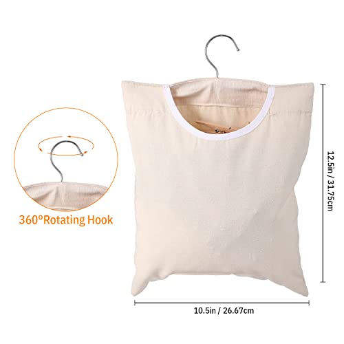 Sac de pinces à linge en bois durable et toile premium - 3