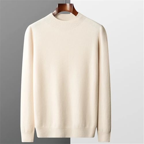Men’S Seamless Mock Neck Pullover Sweater Long Sleeve Thick Cashmere Wool Blend Anti-Pilling Basic Jumper Top3