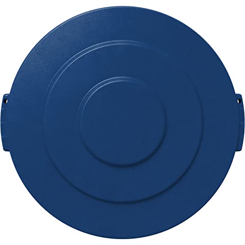 Image of SPARTA Bronco Lid for 10 Gal. Trash Can, Durable, Food-Safe, NSF and HACCP-Compliant, Lid for Commercial Use (Container Sold Separately - Fits Bronco Only), Polyethylene, 10 Gallon, Blue (Pack of 6)