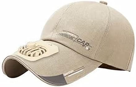 USB Charging Fan Cap Unisex Summer Fit Cap with Cooling Fan, Sun Protection Hat for Casual Outdoor Sport, Golf,Baseball