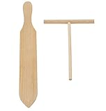 BICB Beechwood Crepe Spreader and Spatula - 2 Piece Set (5.7-inch Spreader and 14-inch Spatula)