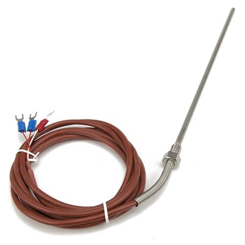 Sensor temperatura RTD PT1000 con cable de sílice 2m y rosca M8 de 150mm 3