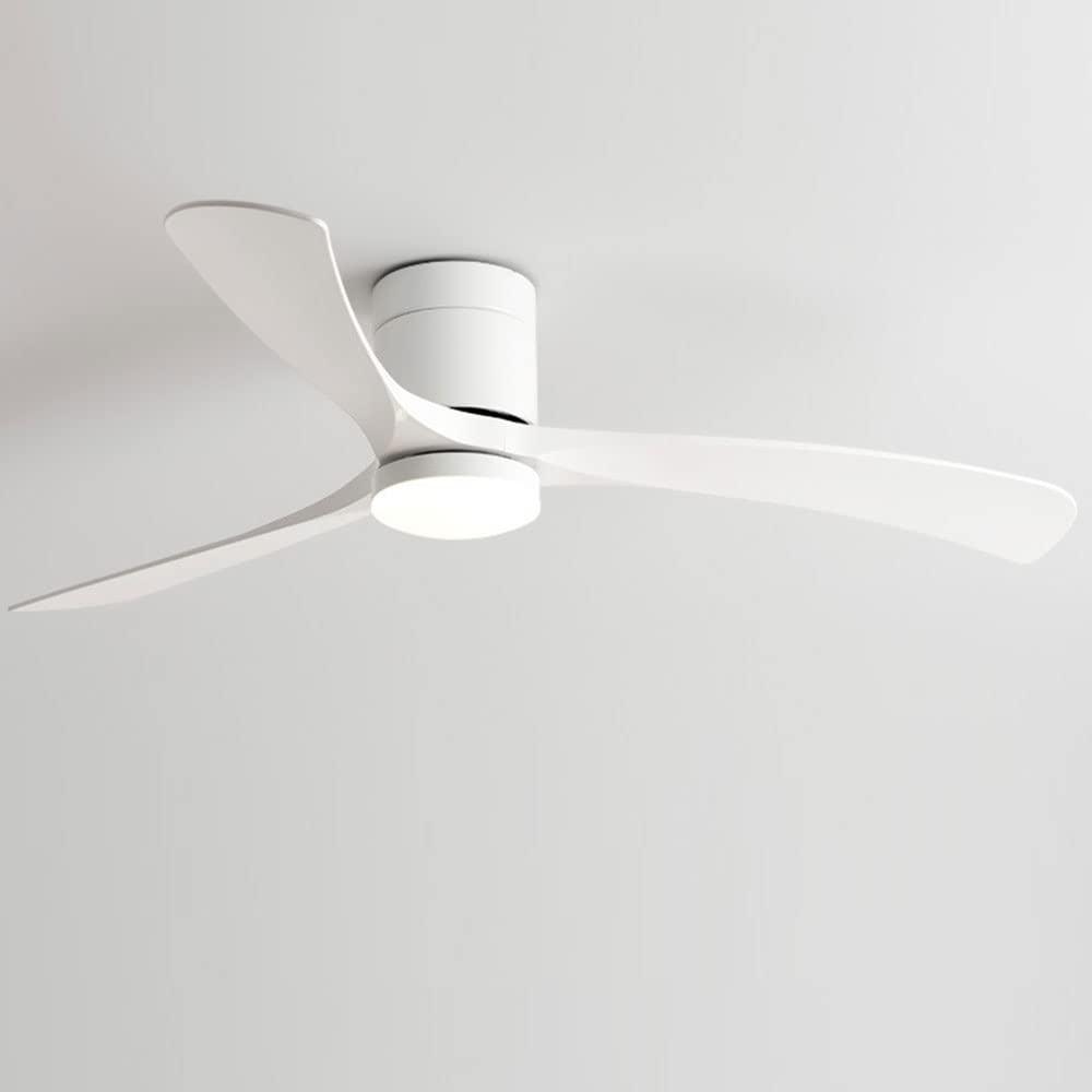 IBalody Nordic Indoor Big Ceiling Fan Light 46in White Ceiling Fans with Lights Remote 6 Speed Ceiling Fan for Bedroom Living Room Dining Room 28W LED Ceiling Lights Fan Lighting