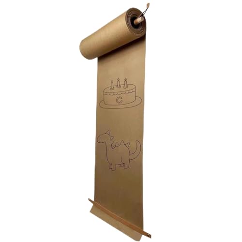 Distributeur de rouleaux de papier Kraft en bois noble pour menu de restaurant chic