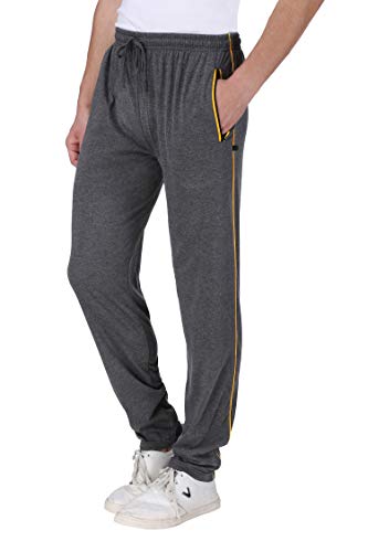 Image of Neo Garments Men's Cotton Solid Regular Fit Trackpants /Jogger /Trouser with Side Pockets