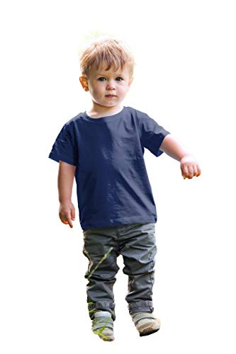 Image of Branded Boys Regular Fit Solid Plain 100% Cotton Bio Wash Fabric Kids t Shirts Slim Fit Round Neck Half Sleeves T-Shirt for Casual Wear in Summer Pack of One