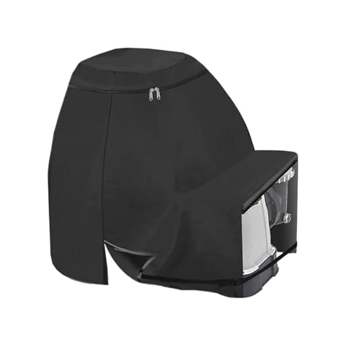 JINQIGG Ventilador permanente para piscina, impermeable, barnizado en plata, 600D, gancho deslizante, plan de acceso de mantenimiento, cubierta para ventilador de piscina al aire libre