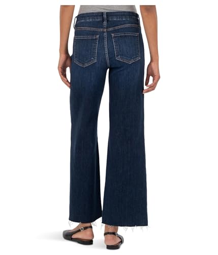 KUT from the Kloth Womens Meg High-Rise Fab Ab Wide Leg Raw Hem2
