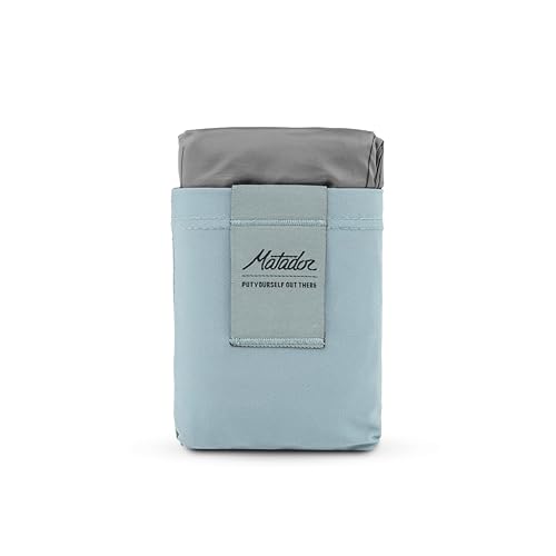 Matador Pocket Blanket 4.0 - Blue (Seats 2-4); Foldable Concert and Festival Blanket; Sand Proof Beach Picnic Tarp