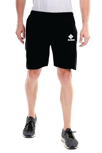 Image of BLUE STAR SHARK Men's Solid Casual Shorts | Quick-Dry Lightweight Gym Shorts with Pockets | Ideal for Running, Sports, Training, Workout, and Everyday Wear