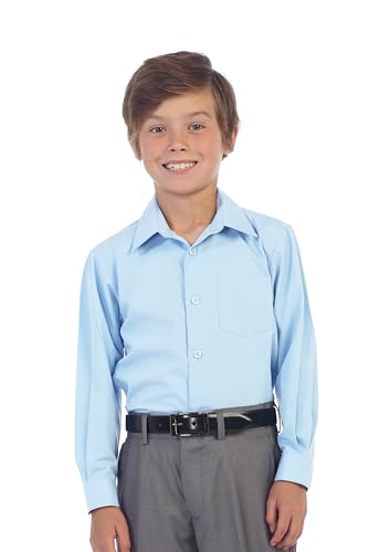 Image of Gioberti Boys Long Sleeve Solid Dress Shirt