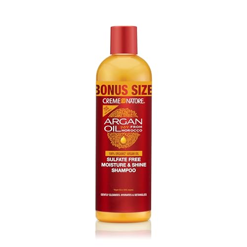 Creme of Nature Argan Oil from Morocco Sulfate-Free Moisture & Shine Shampoo, Bonus Size 15.2oz