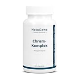 NatuGena Chrom-Komplex, Chrom-Picolinate, Chrom-III-Chlorid & Phospholipide, trägt zu einem normalen Stoffwechsel bei, 120 Kapseln (4 Monats Packung)