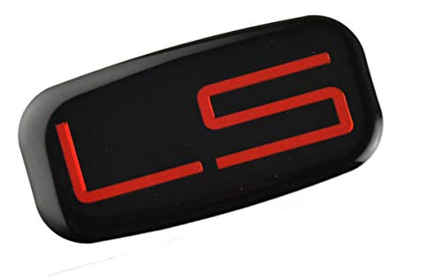 Emblema LS 3D de repuesto a cuadros en rojo y negro para Chevrolet Silverado