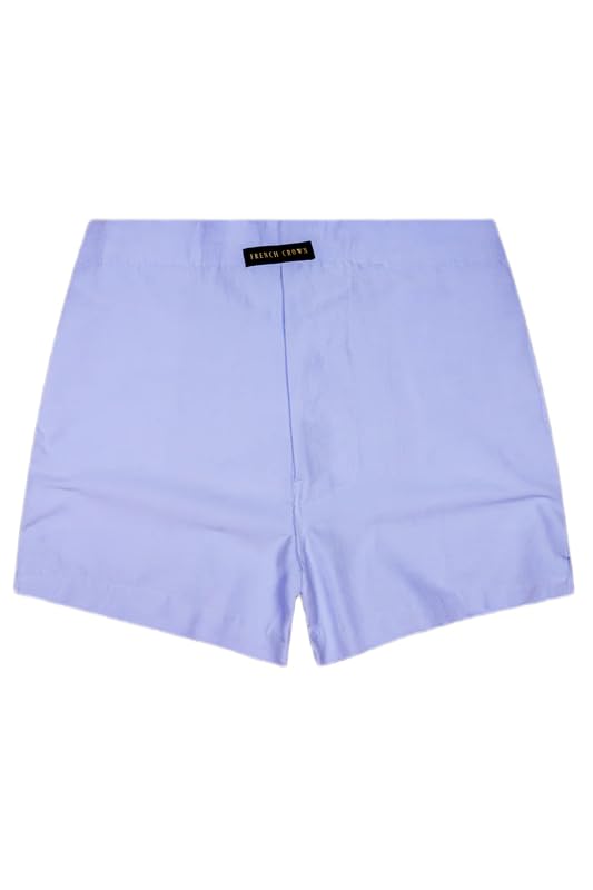 french crown Ocean-Biloba Blue Solid Oxford Premium Cotton Boxer-picture-49