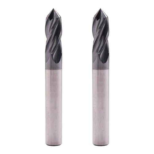 Image of 4 Flute 90 Solid Carbide Drill Mill Set(2Pcs, 5 /16 inch), AlTiN Coated | 90 Included Angle, 5 /16 inch Cutting Dia, 5 /16 inch Shank, 13 /16 inch LOC, 2-1 /2 inch OAL For Milling Alloy Steel, Carbon Steel, Cast Iron