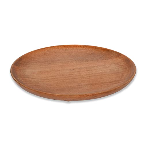 Edhas Mango Wood Round Cake Stand Dessert Display Stands ,Cupcake Holder For Wedding, Birthday Party, Baby Shower (12" X 12" X 1.5") #TOP6