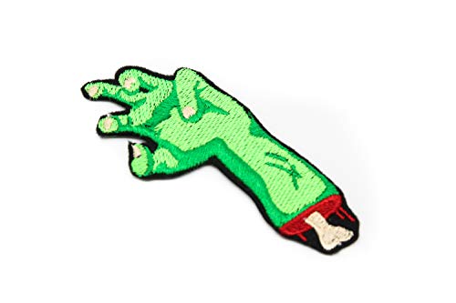 Zombie Hand Embroidered Patch with Iron on Adhesive