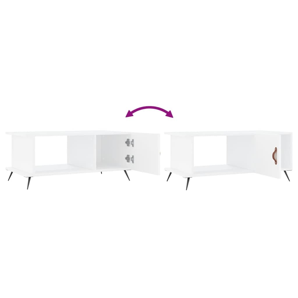 Homgoday Tavolino da caffè bianco 90 x 50 x 40 cm, in legno ingegnerizzato, tavolino da tè per soggiorno, sala di accoglienza degli ospiti, camera da letto e ufficio 516 mobili