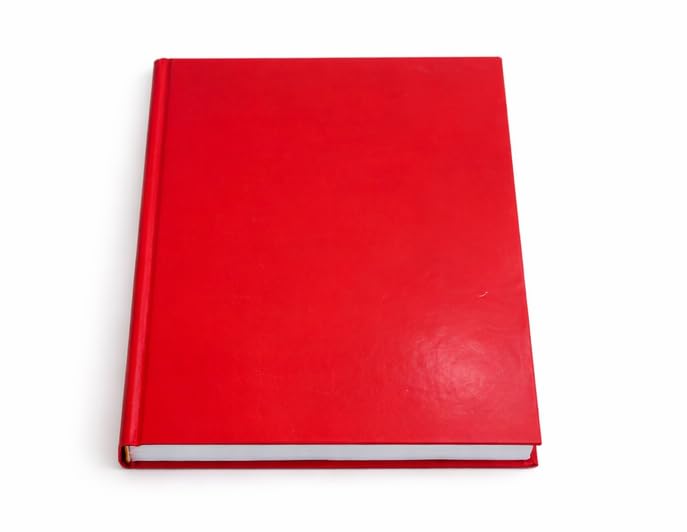 Image of KOMASH Yellow Pages Hard Cover Notebook - Premium Red Cover Diary with Plain Yellow Pages | Journal for Manifestation, Affirmations, Writing, Business Notes & Personal Diary | Compact Notebook