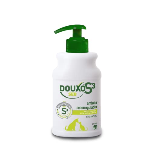 DOUXO S3 Seb Champú para Perros y Gatos - Pieles grasas o con descamación - Antiolor - Seborregulador - Fragancia hipoalergénica - 200ml