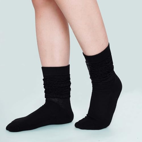 Ishua 3 Pairs Slouchy Socks Pack Scrunch High Boot Socks for Women3