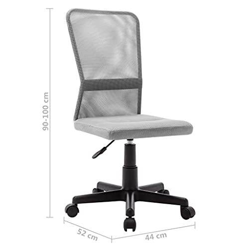 Chaise de bureau grise réglable pivotante avec roulettes - 2