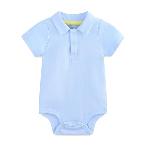 Baby Girl Collared Onsie Polo Bodysuit Boy Cotton Romper Short Sleeve 0~24M