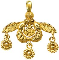 MADE IN USA - Greek Minoan Bees Pendant on chain, from ILANET Museum Collection2