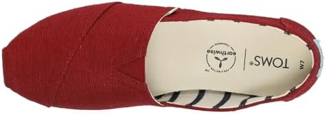 TOMS Womens Alpargata Heritage Solid Slip On Flats Casual - Red - Size 12 B | Image 3
