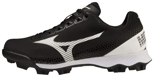 Mizuno - Mizuno Wave Finch Lightrevo Jr. Chaussures de softball moulées pour fille, Noir et blanc, 2.5 Big Kid