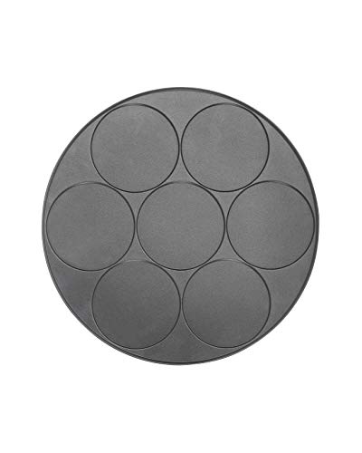 LAGRANGE Crêpière électrique, fabrication française, thermostat réglable, 2 plaques interchangeables en fonte d'aluminium, poignées en bois, 1500 W, Tradui DUO, 109017