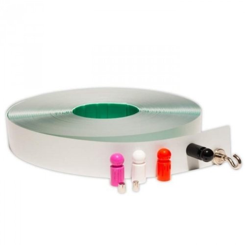Barre magnétique murale adhésive blanc 0,6mm x 20mm x 10m