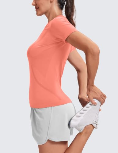 Image of MathCat Seamless Short Sleeve Workout Tops for Women
