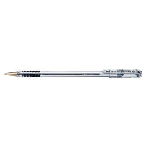 Pentel Superb BK77M-A - Penna a sfera con punta da 1,0 mm, linea 0,5 mm, confezione da 12