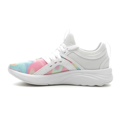 Image of PUMA Kids Girls Softride Sophia Lace Up - Sneakers Shoes Casual - Multi, White - Size 5 M