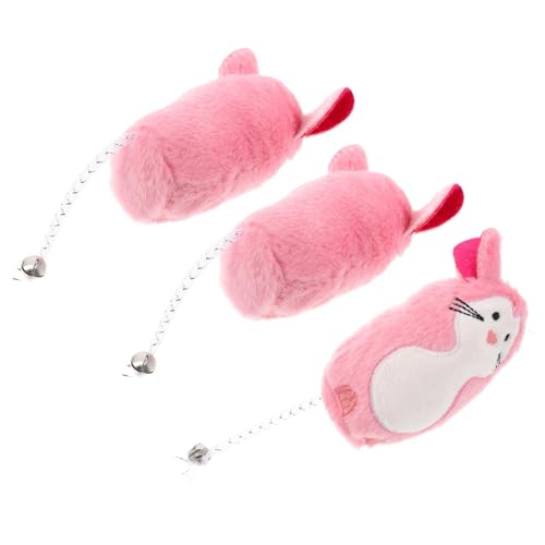 CORHAD 3pcs Plush Mice Cat Toys Interactive Chew Toys for Indoor Cats Soft Mouse Shape for Boredom Relief and Exercise for Kittens and Playful