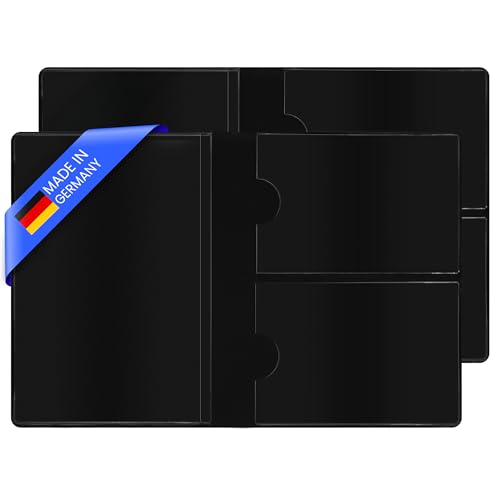 2er Set Fahrzeugschein Hülle für KFZ Schein mit praktischen 2 Fächern aus PVC | robuste Fahrzeugschein Mappe, praktische Zulassungsschein Hülle mit Platz für den Führerschein | Made in Germany