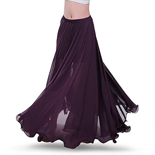 ROYAL SMEELA Bauchtanz Rock ATS Voile Flamenco Rock Damen Tanzrock Chiffon Maxirock Tanzkleid Kleidung Damen 25 Yard 720 Grad Großer Swing Röcke - 7...