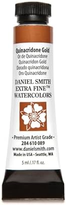 Daniel Smith 284610089 Extra Fine Watercolors Tube, 5ml, Quinacridone Gold