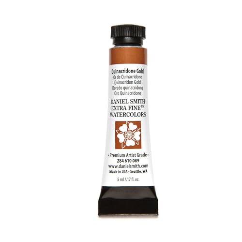 Daniel Smith 284610089 Extra Fine Watercolors Tube, 5ml, Quinacridone Gold, 0.17 Fl Oz (Pack of 1)