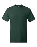 Hanes Men's Beefy Short Sleeve Pocket Tee Value Pack (2-Pack), Deep Forest, Large