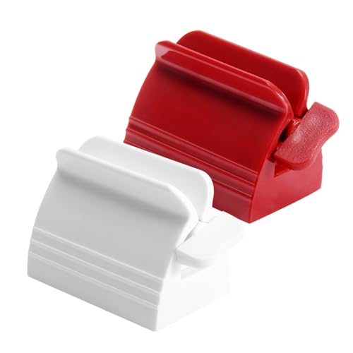 Exprimidor de tubos de plástico ABS con base gruesa para cosméticos y pastas de dientes Pack de 4