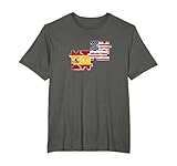 España USA Vintage Bandera Español Americano Camiseta