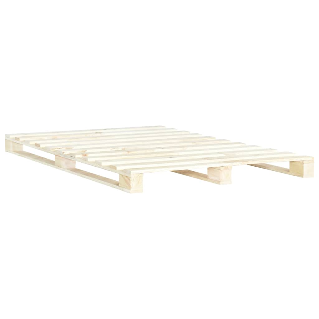 Genérico Estructura Cama palets sin colchón Madera Maciza Pino 140x200cm,Camas y Accesorios,Camas y somieres-285237