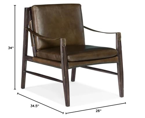 Sillón Plegable Cuero Marrón miniatura 2