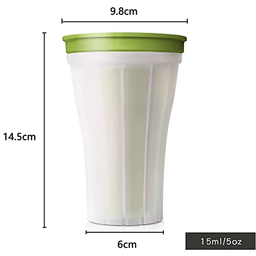 Slushy Maker Becher, 144 ml, wiederverwendbar, Frozen Squeeze Cup, Homemad Cooling Maker Cup, Quick Frozen Smoothies Cup, DIY Eismaschine Becher für Familie (grün) – Bild 3