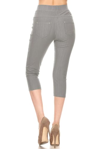 Image of Leggings Depot Women's Cotton Blend Stretch Pull-on Jeggings Casual Pants with Pockets (Available in Plus Size)