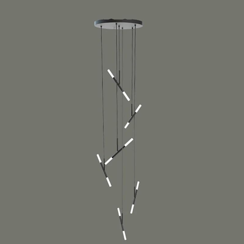 Suspension lumineuse LED design 6 têtes haut de gamme avec variateur